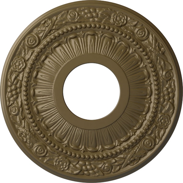 Ekena Millwork Nadia Ceiling Medallion (Fits Canopies up to 4 7/8"), 12 1/8"OD x 3 5/8"ID x 7/8"P, Mississippi Mud CM12NAMMF - main